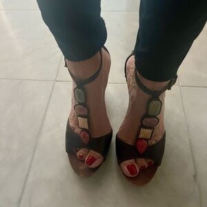 Frye Embellished Leather Sandals